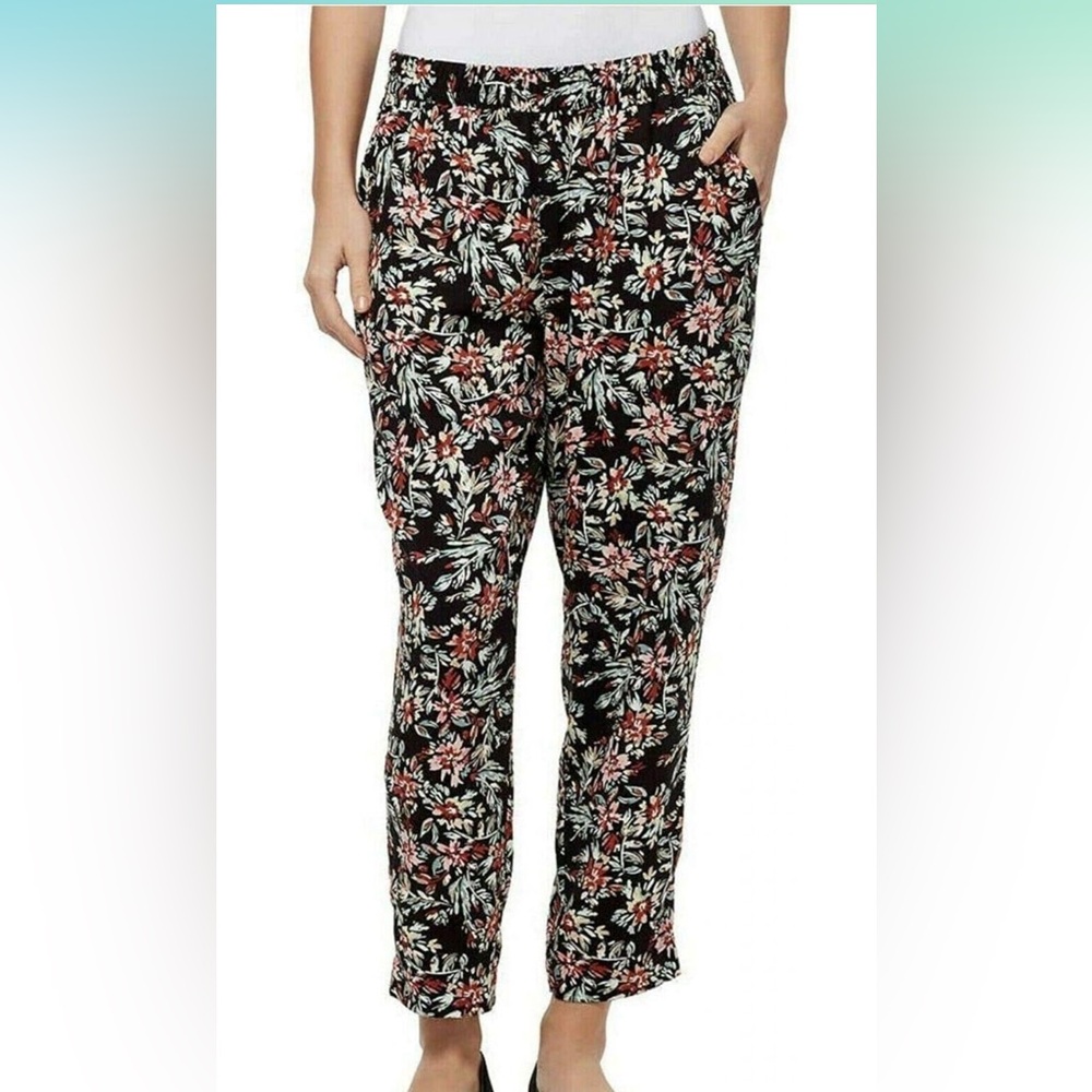 Jessica Simpson Floral Viscose Pants Size Medium